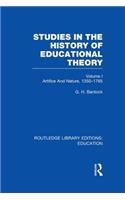 Studies in the History of Educational Theory Vol 1 (Rle Edu H)