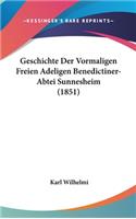Geschichte Der Vormaligen Freien Adeligen Benedictiner-Abtei Sunnesheim (1851)