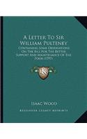 A Letter To Sir William Pulteney