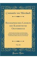 Biographisches Lexikon Des Kaiserthums Oesterreich, Vol. 26