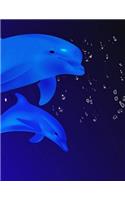 Dolphins Are Awesome: A Cute Dolphin Design Notebook/Journal with 150 Lined Pages (8.5 x 11)