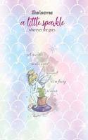 She leaves a little sparkle wherever she goes: Disney Peter Pan Tinkerbell Original Topknot Notebook Rule Lined Notebook Journal for Student Kid Girl Personal Daily Notebook Marble Size 110 Pages