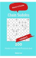 Master of Puzzles - Chain Sudoku 200 Hard to Master Puzzles 8x8 vol.6