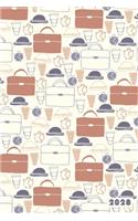 2028: Gentleman's Office Business Pattern Weekly Calendar Planner Organizer