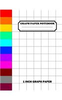 Graph Paper Notebook. 1 Inch Graph Paper