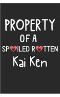 Property Of A Spoiled Rotten Kai Ken: Lined Journal, 120 Pages, 6 x 9, Kai Ken Dog Gift Idea, Black Matte Finish (Property Of A Spoiled Rotten Kai Ken Journal)