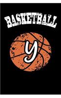 Y Monogram Initial Basketball Journal