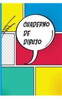 Cuaderno de Dibujo: Libreta Para Practicar Dibujos Estilo Comics, 6 X 9 In, 120 Pp, Papel Blanco Con Recuadros Tipo Historieta