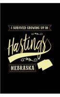 I Survived Growing Up In Hastings Nebraska: Lined Travel Notebook Journal