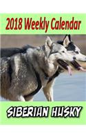 2018 Weekly Calendar Siberian Husky