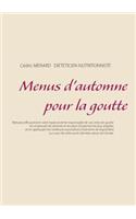 Menus d'automne pour la goutte