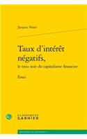 Taux d'Interet Negatifs, Le Trou Noir Du Capitalisme Financier