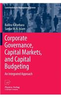 Corporate Governance, Capital Markets, and Capital Budgeting