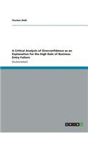 A Critical Analysis of Overconfidence as an Explanation for the High Rate of Business Entry Failure