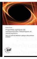 Propriétés Optiques de Nanoparticules Métalliques Et Nanocapteurs