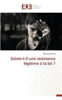 Existe-T-Il Une R�sistance L�gitime � La Loi ?: (Omn.Univ.Europ.)