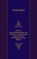 Uber Die Raumwahrnehmungen Des Tastsinnes: Ein Beitrag Zur Experimentellen Psychologie (German Edition)