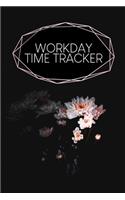 Workday Time Tracker: Weekly timesheets to complete for 2 years - Design: Black Flower