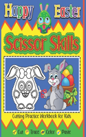 Happy Easter Scissor Skills Cutting Practice Workbook For Kids Cut Trace Color Paste