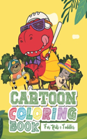 Cartoon coloring book for kids and toddler