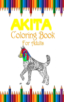 Akita Coloring Book For Adults