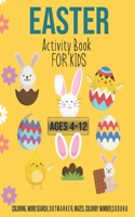 EASTER Activity book FOR KIDS AGES 4-12