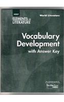 Elements of Literature: Vocabulary Development World Literature