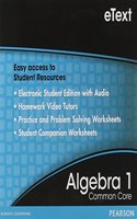 Prentice Hall Common Core Algebra 1 Student Edition eBook on CD Grade 8/9