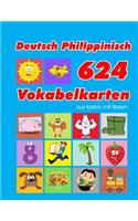 Deutsch Philippinisch 624 Vokabelkarten aus Karton mit Bildern: Wortschatz karten erweitern grundschule für a1 a2 b1 b2 c1 c2 und Kinder