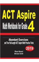 ACT Aspire Math Workbook for Grade 4