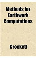 Methods for Earthwork Computations: (English)