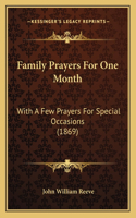 Family Prayers For One Month