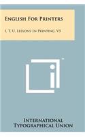English for Printers