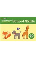 Write-On Wipe-Off Learning Cards: School Skills