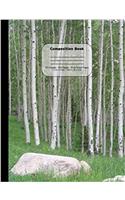 Aspen Tree Grove Composition Notebook, Wide Ruled: 100 Sheets / 200 Pages, 9-3/4 X 7-1/2