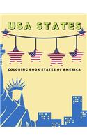 USA States Coloring Book States Of America