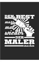 Den Rest muss mal wieder der Maler machen: Notizbuch für Maler & Handwerker - A5 - Punkteraster