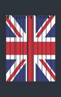 Vintage United Kingdom Notebook - British Flag Writing Journal - United Kingdom Gift for British Mom and Dad - Retro British Diary