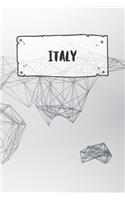 Italy: Dotted Travel Diary Notebook or Journey Dotted Grid Journal - Holiday Trip Pocketbook for Men and Women with Dots