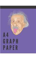 A4 Albert Einstein Graph paper: Maths paper and equipment - lined graph paper notebook