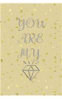 You Are My Diamond: Notebook Journal Composition Blank Lined Diary Notepad 120 Pages Paperback Golden Points Rains Diamonds