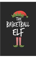 Funny Basketball Elf Christmas Notebook Gift: Lined Notebook / Journal Gift, 120 Pages, 6x9, Soft Cover, Matte Finish