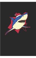 Christmas Santa Shark Notebook: Notebook / 6x9 Zoll / 120 dotted Pages