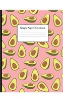 Graph Paper Notebook: Hand Drawn Avocado Quad Ruled 4 X 4 (.25