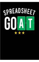 Spreadsheet GOAT: Black, White & Green Design, Blank College Ruled Line Paper Journal Notebook for Accountants and Their Families. (Bookkeeping and Tax Season 6 x 9 i