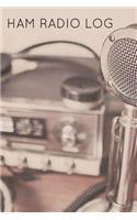 Ham Radio Log: Blank Book Notepad Composition and Contact Log
