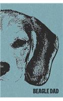 Beagle Dad Notebook: A Rustic Blue Lined Journal for English Beagle Dads(3 Pedigree Prints Dog Dad Journals and Notebooks)