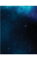 Monogram "F" Sketchbook: Blank Art Pad Notebook Journal(6 Monogram Galaxy 150 Sketch)