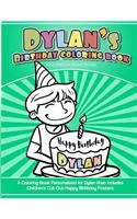 Dylan's Birthday Coloring Book Kids Personalized Books