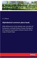 Alphabetical common place book